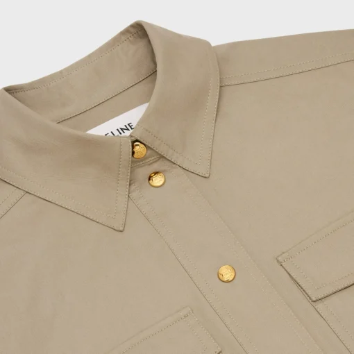 saharienne dress in lightweight gabardine