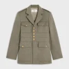 saharienne jacket in diagonal cashmere