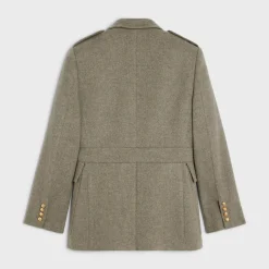 saharienne jacket in diagonal cashmere