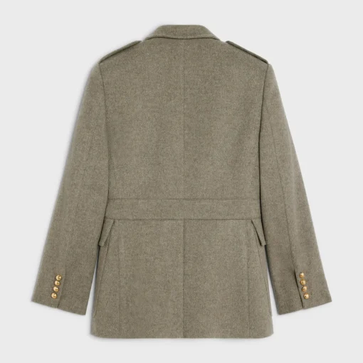 saharienne jacket in diagonal cashmere