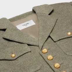 saharienne jacket in diagonal cashmere