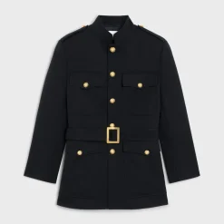 Saharienne military jacket in wool