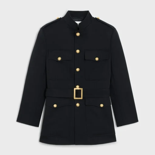 Saharienne military jacket in wool