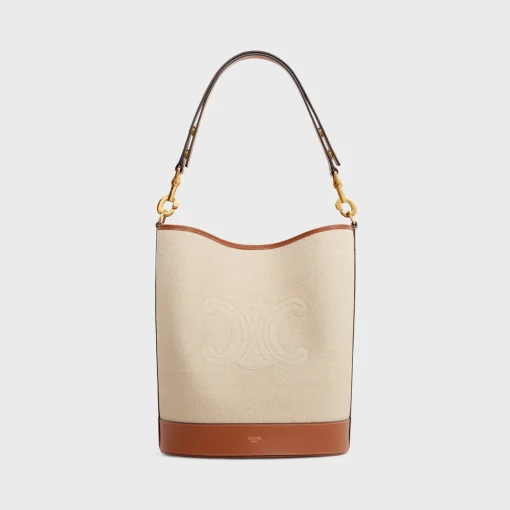 SAILOR BUCKET CUIR TRIOMPHE in TEXTILE AND CALFSKIN