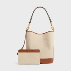 SAILOR BUCKET CUIR TRIOMPHE in TEXTILE AND CALFSKIN