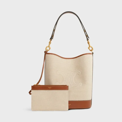 SAILOR BUCKET CUIR TRIOMPHE in TEXTILE AND CALFSKIN