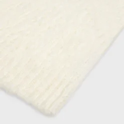 scarf in fair isle alpaca wool pointelle