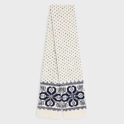 scarf in fair isle wool