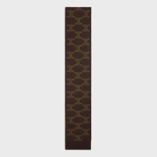 scarf in monogram wool, cashmere and silk