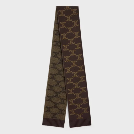 scarf in monogram wool, cashmere and silk