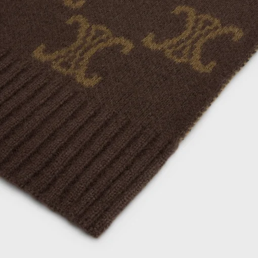 scarf in monogram wool, cashmere and silk