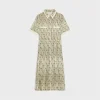 shirt dress in crepe de chine