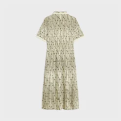 shirt dress in crepe de chine