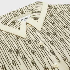 shirt dress in crepe de chine