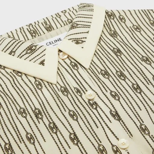 shirt dress in crepe de chine