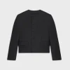 short mods jacket in wool gabardine