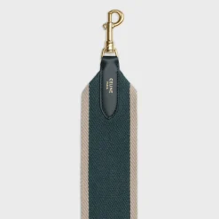 Short Strap in textile and calfskin