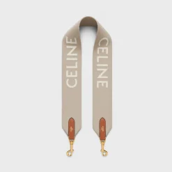 Short Strap in Wool with Celine jacquard with GOLD FINISHING