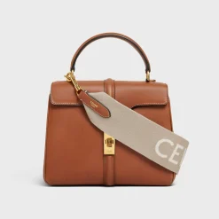 Short Strap in Wool with Celine jacquard with GOLD FINISHING