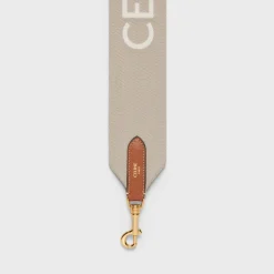 Short Strap in Wool with Celine jacquard with GOLD FINISHING