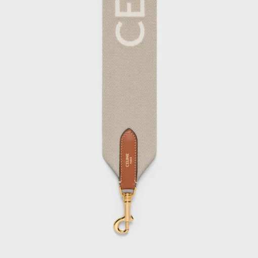 Short Strap in Wool with Celine jacquard with GOLD FINISHING