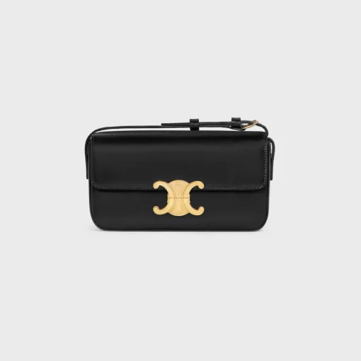 SHOULDER BAG CLAUDE in shiny calfskin