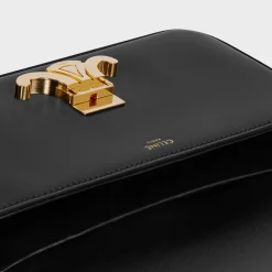 SHOULDER BAG CLAUDE in shiny calfskin