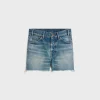 skate shorts in electric sky wash denim