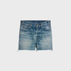 skate shorts in electric sky wash denim