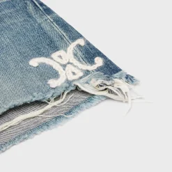 skate shorts in electric sky wash denim