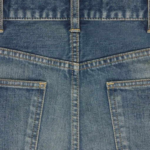 skinny jeans in trail wash denim