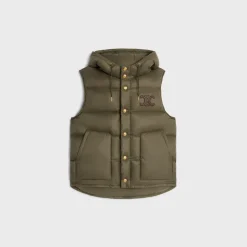 sleeveless down jacket in lightweight nylon