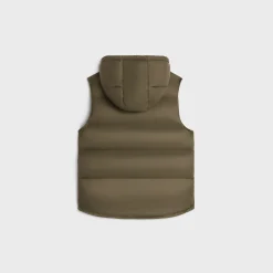 sleeveless down jacket in lightweight nylon