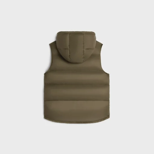 sleeveless down jacket in lightweight nylon