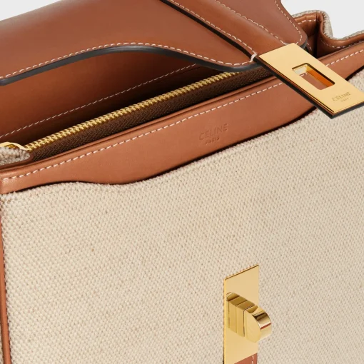 Small 16 Bag in Textile and natural calfskin