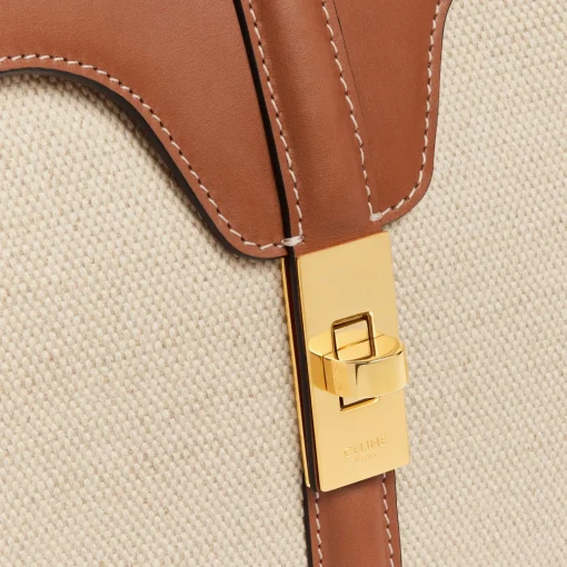 Small 16 Bag in Textile and natural calfskin