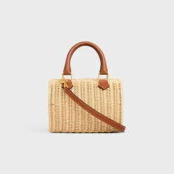 SMALL BOSTON cuir triomphe in WICKER AND CALFSKIN