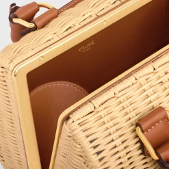 SMALL BOSTON cuir triomphe in WICKER AND CALFSKIN
