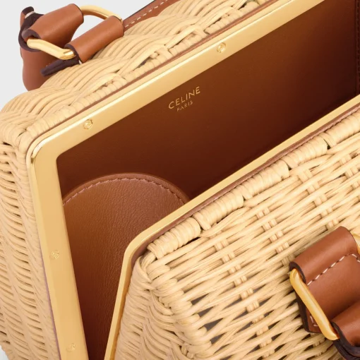 SMALL BOSTON cuir triomphe in WICKER AND CALFSKIN
