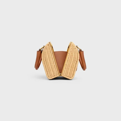SMALL BOSTON cuir triomphe in WICKER AND CALFSKIN