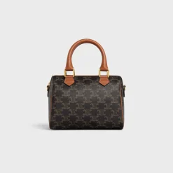 SMALL BOSTON in Triomphe Canvas and calfskin