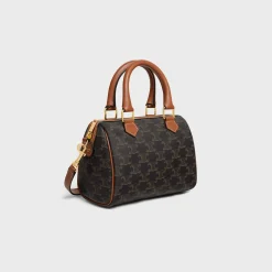 SMALL BOSTON in Triomphe Canvas and calfskin
