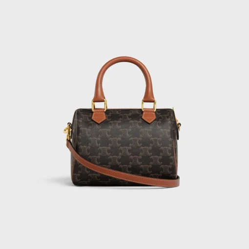 SMALL BOSTON in Triomphe Canvas and calfskin