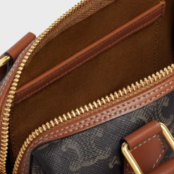 SMALL BOSTON in Triomphe Canvas and calfskin