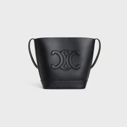 SMALL BUCKET CUIR TRIOMPHE in Smooth Calfskin