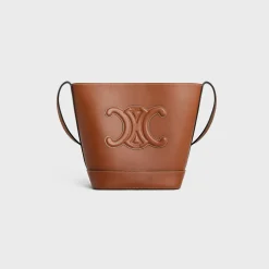 SMALL BUCKET CUIR TRIOMPHE in Smooth Calfskin