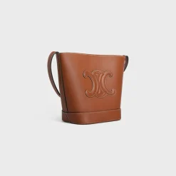 SMALL BUCKET CUIR TRIOMPHE in Smooth Calfskin
