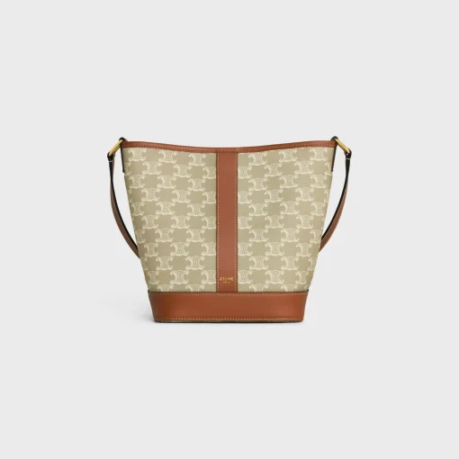 Small Bucket in Triomphe Canvas and calfskin