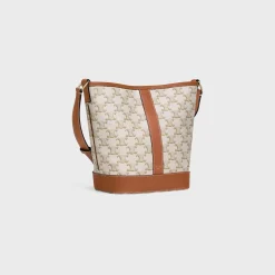 Small Bucket in Triomphe Canvas and calfskin