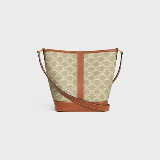 Small Bucket in Triomphe Canvas and calfskin